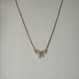 J. Crew Gold Bow Necklace